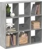 vidaXL Libreria divisoria per ambienti grigio cemento Anteprima dell’immagine prodotto 2