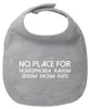 Huuraa Baby Lätzchen No Homophobia Racism Hate Heather Grey Produktbild-Vorschau 1