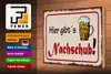 Holzschild Bier 30x20cm hier gibt´s Nachschub Produktbild-Vorschau 4