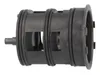 A black plastic plumbing adapter with multiple rings and openings, shown against a white background. Produktbild-Vorschau