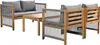 Merax 4-tlg. Gartenlounge-Set, Gartengarnitur aus Holz und Produktbild-Vorschau 11