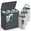 VOUNOT® Wäschekorb 3 Fächer 170L, Wäschesammler mit Deckel  Produktbild-Vorschau 1