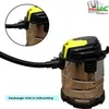 A vacuum cleaner hose attachment is shown connected to a vacuum cleaner. A close-up inset shows the connection detail. Text at the bottom indicates the vacuum cleaner is not included. Produktbild-Vorschau