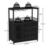 Barkeinheit per vino, mobile bar, credenza con vetrina – Anteprima dell’immagine prodotto 3