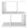 A white, modern, S-shaped shelf unit against a white background. Náhľad obrázku produktu