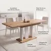 ENDO-Möbel Essgruppe "Appia White" - Esstisch ausziehbar Produktbild-Vorschau 5
