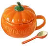 Keramiktasse Kürbisform mit Deckel und Löffel 250ml Produktbild-Vorschau 1