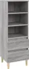 A tall, narrow highboard with three shelves and two drawers, shown against a white background. Náhľad obrázku produktu