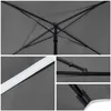 VOUNOT® Sonnenschirm für Balkon, 200 × 125 cm, Knickbarer Produktbild-Vorschau 5