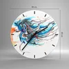 Wanduhr - Rund - Glasuhr - disco dj Mädchen Abbildung - Produktbild-Vorschau 3