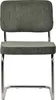 Lot de 2 chaises cantilever en velours côtelé vert kaki Voir les images du produit 4