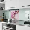Küchenrückwand Spritzschutz Glas mit Motiv Orchideen Holz Produktbild-Vorschau 2