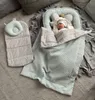 Waffelpique MINZE/ Mini PUNKTE Grau Babynestchen Unterlage Produktbild-Vorschau 1