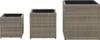 vidaXL Pflanzkübel 3 Stk. Grau Poly Rattan Produktbild-Vorschau 5
