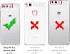 Three phone backs showing compatibility with different Huawei models. Produktbild-Vorschau