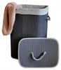 Ekspand | Panier à linge - Gris - 72 L - Bambou - 40 x 30 x Voir les images du produit 1