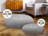 Okrúhly podlahový vankúš z manšestru | sivá | Ø 60 cm | Náhľad obrázku produktu 3