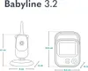 Diagrams showing the dimensions of a baby monitor camera and receiver. Náhled obrázku produktu