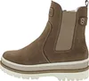 Side view of a brown and beige women's boot. Produktbild-Vorschau