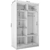 Schiebetürenschrank DEBRA 120cm - Kleiderschrank mit Produktbild-Vorschau 3