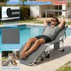 Arvioo Sonnenliege klappbar 2x, Gartenliege mit Dach, Produktbild-Vorschau 7