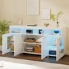 Beistelltisch, Kommode, Wohnzimmer Hochglanz Seitenschrank Produktbild-Vorschau 2