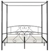 vidaXL Himmelbett-Gestell Schwarz Metall 180 x 200 cm Produktbild-Vorschau 2