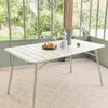 Tavolo da giardino pieghevole in metallo 6 posti, 140cm, Anteprima dell’immagine prodotto 3
