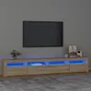 vidaXL TV skříňka s LED světly Dub Sonoma 240x35x40 cm Náhled obrázku produktu 2