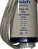 A close-up of a white and blue water pump with electrical wires attached. Náhled obrázku produktu