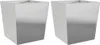 vidaXL Kvetináč 2 ks 50x50x50 cm Pozinkovaná oceľ Náhľad obrázku produktu 1
