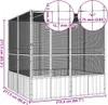 vidaXL Cage à oiseaux Gris 213,5x217,5x211,5 cm Acier Voir les images du produit 5