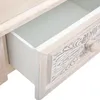 A close-up view of an open drawer on a wooden console table. Podgląd zdjęcia produktu