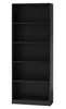 Schmales Bücherregal RAUNO – 60 cm, schwarz Produktbild-Vorschau 4