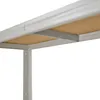 A close-up view of a metal shelf unit with a wooden shelf. Náhled obrázku produktu