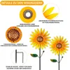 2er Set Sonnenblumen-Windspiel aus Metall – 160 cm hoch, Ø Produktbild-Vorschau 6