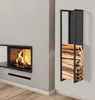 A modern living room with a fireplace and a firewood rack. Podgląd zdjęcia produktu