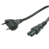 A black power cord with a European plug on one end and a C7 connector on the other, shown against a white background. Anteprima dell’immagine prodotto