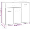vidaXL Credenza rovere Sonoma 88x30x70 cm materiale a base Anteprima dell’immagine prodotto 20