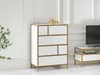 Kommode MAIRA, weiß/gold, 6 Schubladen, 70 cm breit, 96 cm Produktbild-Vorschau 2