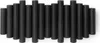 A black coat rack with multiple vertical pegs. Anteprima dell’immagine prodotto