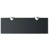 A rectangular glass shelf with two silver brackets attached to the top edge, presented against a white background. Anteprima dell’immagine prodotto