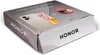 A product box for a Honor smartphone, showing a depiction of the phone and some accessories. Produktbild-Vorschau