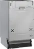 The rear view of a silver dishwasher. Produktbild-Vorschau