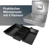 Geldkassette abschließbar (groß, 30 cm) Silber, 2 Produktbild-Vorschau 2