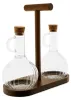 Elegantes Öl- & Essigspender Set mit Holzständer - 320 ml Produktbild-Vorschau 2