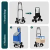 VOUNOT® Einkaufstrolley Klappbar mit 6 Räder, Produktbild-Vorschau 5