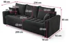 BroMARKT Sofa mit Schlaffunktion LUIS 200x140 cm Couch mit Produktbild-Vorschau 7