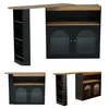 Ausziehbarer Bartisch 138-193x39x105cm Esstisch Stauraum Produktbild-Vorschau 3
