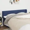 vidaXL Čelo postele s ušami Modrá 203x16x78/88 cm Látka Náhľad obrázku produktu 2